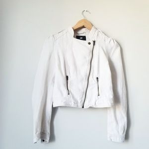 H&M Linen Moto Jacket